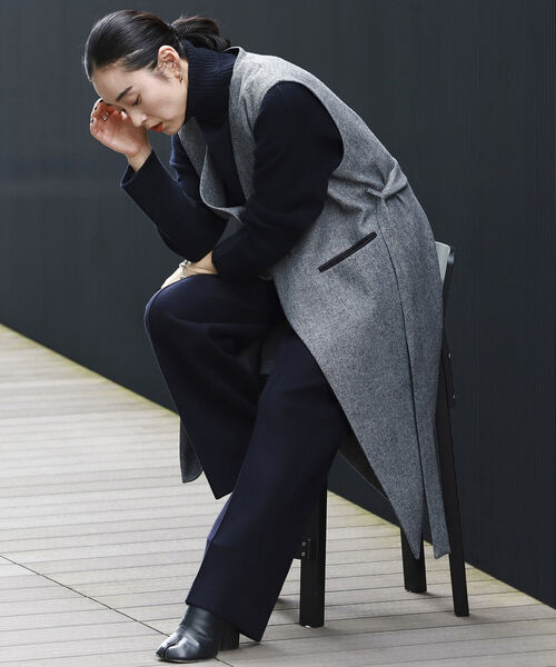 BEAMS LIGHTS（ビームスライツ）の「BEAMS LIGHTS × 長屋なぎさ / ツイード ジレ（ベスト・レディース・ブラック/ブラウン・ONE SIZE）」の7枚目の写真