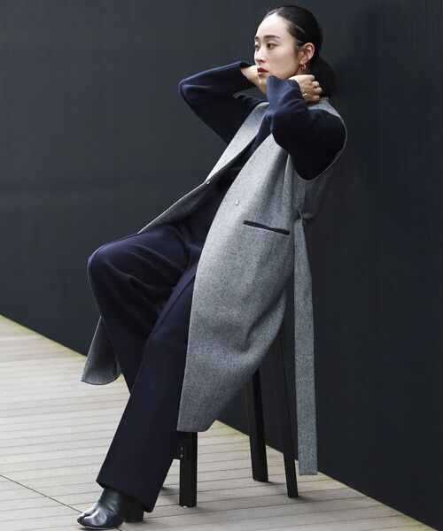 BEAMS LIGHTS（ビームスライツ）の「BEAMS LIGHTS × 長屋なぎさ / ツイード ジレ（ベスト・レディース・ブラック/ブラウン・ONE SIZE）」の8枚目の写真