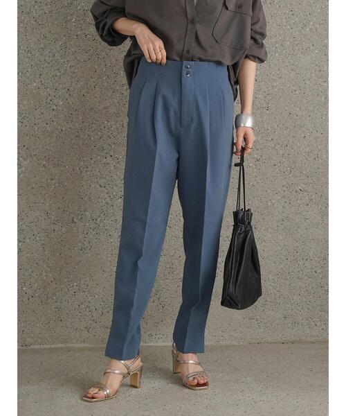 AMERICAN HOLIC(アメリカンホリック)の「フロントタックスリムテーパードパンツ(その他パンツ・レディース・ブラック/ブルー/アイボリー/モカ・S/M/L/XS)」の14枚目の写真