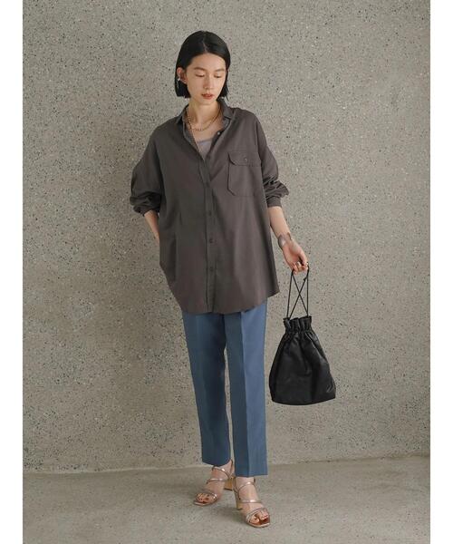 AMERICAN HOLIC(アメリカンホリック)の「フロントタックスリムテーパードパンツ(その他パンツ・レディース・ブラック/ブルー/アイボリー/モカ・S/M/L/XS)」の22枚目の写真