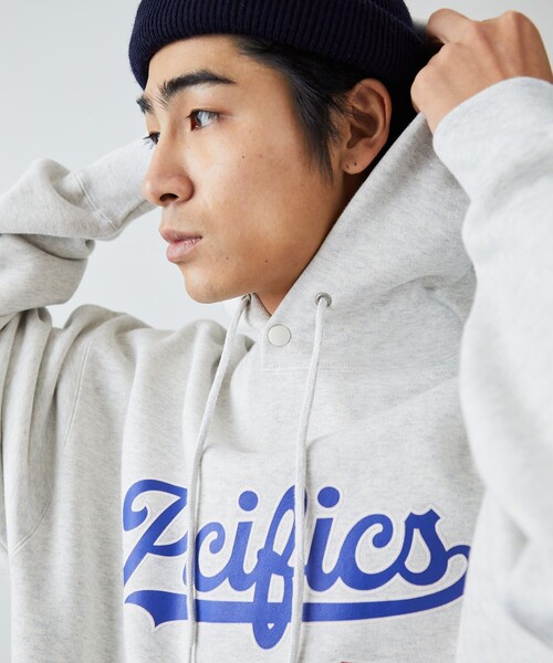 Russell Athletic（ラッセルアスレティック）の「RUSSELL ATHLETIC/ラッセルアスレチック 別注 BASEBALL COLLECTION 裏起毛スウェットフーディ（スウェット・メンズ・ブラック/ネイビー/グレー/グリーン・SMALL/MEDIUM/LARGE）」の10枚目の写真