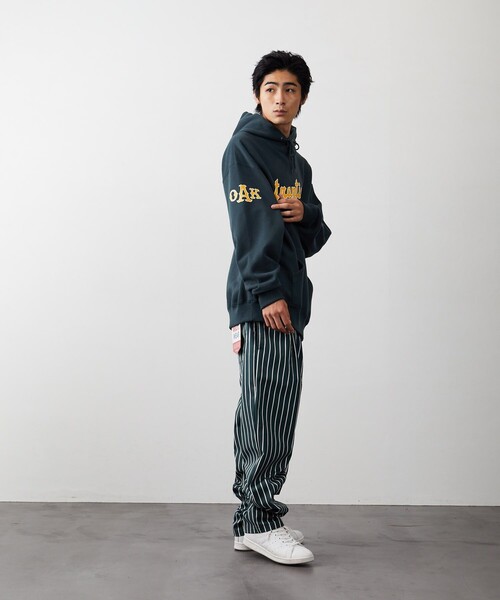 Russell Athletic（ラッセルアスレティック）の「RUSSELL ATHLETIC/ラッセルアスレチック 別注 BASEBALL COLLECTION 裏起毛スウェットフーディ（スウェット・メンズ・ブラック/ネイビー/グレー/グリーン・SMALL/MEDIUM/LARGE）」の15枚目の写真