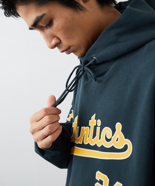 Russell Athletic（ラッセルアスレティック）の「RUSSELL ATHLETIC/ラッセルアスレチック 別注 BASEBALL COLLECTION 裏起毛スウェットフーディ（スウェット・メンズ・ブラック/ネイビー/グレー/グリーン・SMALL/MEDIUM/LARGE）」の19枚目の写真