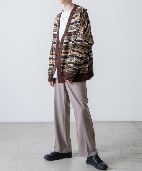 WEGO（ウィゴー）の「WEGO/総柄デザインカーディガン（カーディガン/ボレロ・メンズ・グリーン系その他/ブラック・LARGE/MEDIUM）」の10枚目の写真