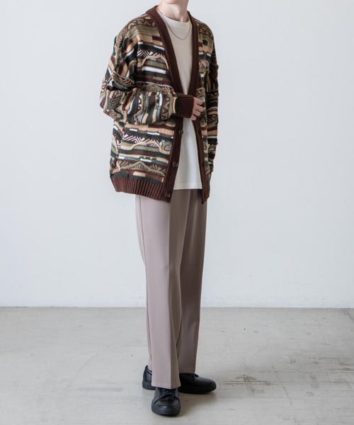 WEGO（ウィゴー）の「WEGO/総柄デザインカーディガン（カーディガン/ボレロ・メンズ・グリーン系その他/ブラック・LARGE/MEDIUM）」の11枚目の写真