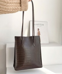 me+em select | ミニポーチ付きクロコ柄トートバッグ(トートバッグ)