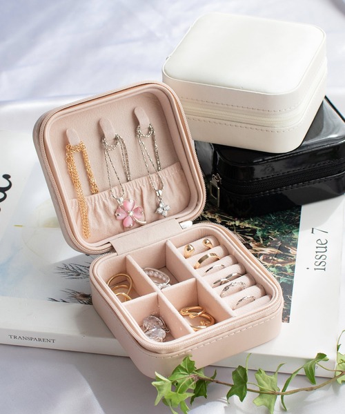 VitaFelice（ヴィータフェリーチェ）の「携帯用ジュエリーケース（収納グッズ・レディース・ピンク/ホワイト/ブラック・FREE）」の3枚目の写真