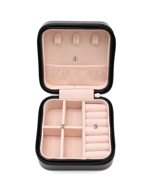 VitaFelice（ヴィータフェリーチェ）の「携帯用ジュエリーケース（収納グッズ・レディース・ピンク/ホワイト/ブラック・FREE）」の8枚目の写真