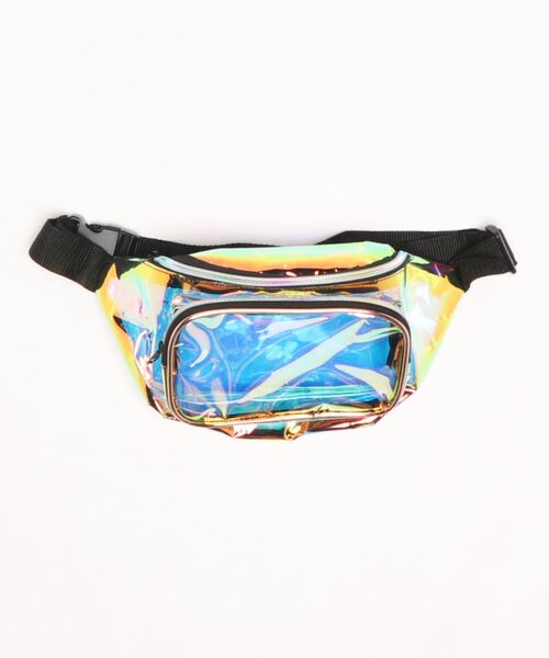 Anuenue（アヌエヌエ）の「クリアビニールウエストバッグ（ボディバッグ/ウエストポーチ・レディース・マルチ/グレー/ブラック/パープル・FREE）」の4枚目の写真