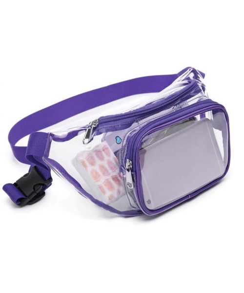 Anuenue（アヌエヌエ）の「クリアビニールウエストバッグ（ボディバッグ/ウエストポーチ・レディース・マルチ/グレー/ブラック/パープル・FREE）」の6枚目の写真