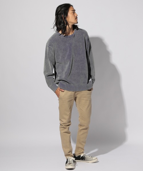 BAYFLOW(ベイフロー)の「カリフォルニアモールニットプルオーバー(ニット/セーター・メンズ・イエロー/オレンジ/ブルー/ブラウン系その他/グリーン/ピンク/チャコール/ワイン/マスタード/クリアブルー/セージグリーン・SMALL/MEDIUM/LARGE)」の22枚目の写真