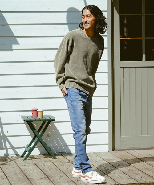 BAYFLOW(ベイフロー)の「カリフォルニアモールニットプルオーバー(ニット/セーター・メンズ・イエロー/オレンジ/ブルー/ブラウン系その他/グリーン/ピンク/チャコール/ワイン/マスタード/クリアブルー/セージグリーン・SMALL/MEDIUM/LARGE)」の14枚目の写真