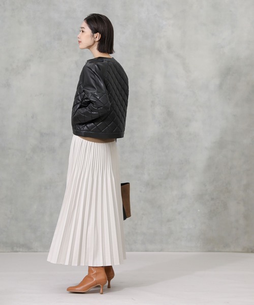 margaux（マルゴー）の「エコレザーキルトジャケット（その他アウター・レディース・ブラック・FREE）」の10枚目の写真