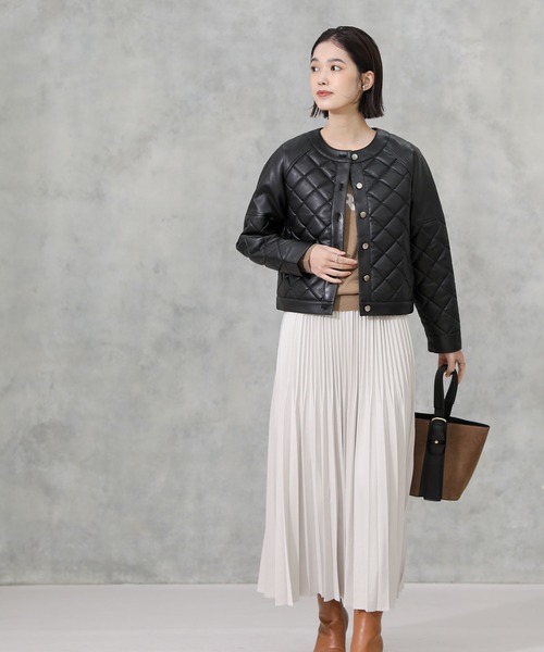 margaux（マルゴー）の「エコレザーキルトジャケット（その他アウター・レディース・ブラック・FREE）」の11枚目の写真