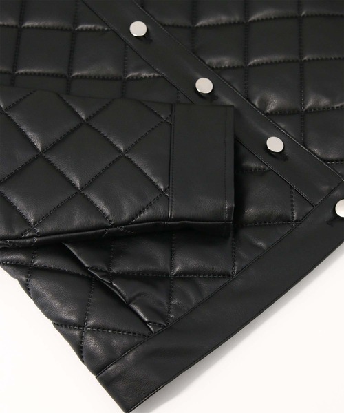 margaux（マルゴー）の「エコレザーキルトジャケット（その他アウター・レディース・ブラック・FREE）」の6枚目の写真