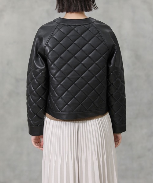 margaux（マルゴー）の「エコレザーキルトジャケット（その他アウター・レディース・ブラック・FREE）」の13枚目の写真