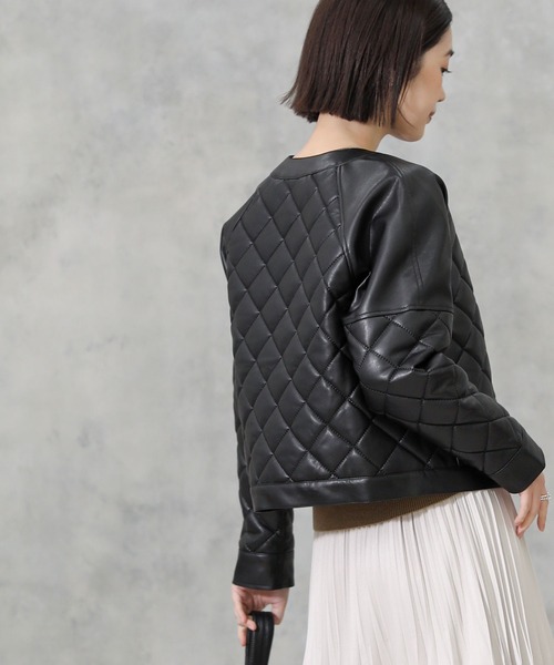 margaux（マルゴー）の「エコレザーキルトジャケット（その他アウター・レディース・ブラック・FREE）」の17枚目の写真