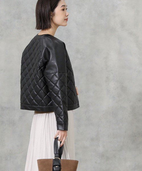 margaux（マルゴー）の「エコレザーキルトジャケット（その他アウター・レディース・ブラック・FREE）」の18枚目の写真