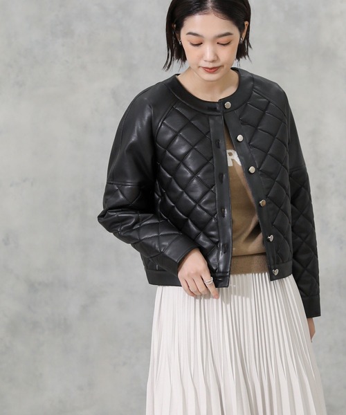 margaux（マルゴー）の「エコレザーキルトジャケット（その他アウター・レディース・ブラック・FREE）」の19枚目の写真