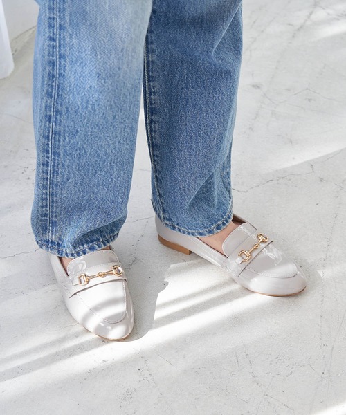 ROPE' PICNIC(ロペピクニック)の「【ROPE' PICNIC PASSAGE byHARUTA】エナメルビット付フラットローファー(ローファー・レディース・ライトグレー/キナリ/ブラック・23.0cm/25.0cm/23.5cm/22.5cm/24.0cm/24.5cm/22cm)」の11枚目の写真