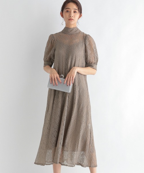 Andemiu(アンデミュウ)の「【WEB限定】バックリボンレースドレス258303(ドレス・レディース・ベージュ/ラベンダー/ブラック/ブルー・FREE)」の14枚目の写真