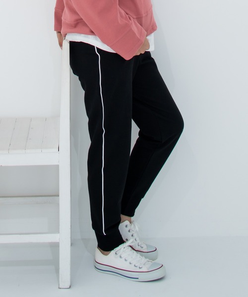 CHOCOA（チョコア）の「ライン紐付パンツ（マタニティウェア/グッズ・レディース・ブラック・FREE）」の4枚目の写真