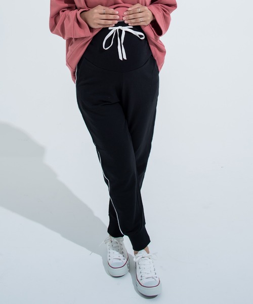 CHOCOA（チョコア）の「ライン紐付パンツ（マタニティウェア/グッズ・レディース・ブラック・FREE）」の5枚目の写真