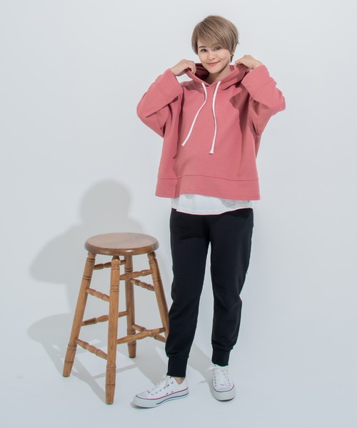 CHOCOA（チョコア）の「ライン紐付パンツ（マタニティウェア/グッズ・レディース・ブラック・FREE）」の7枚目の写真