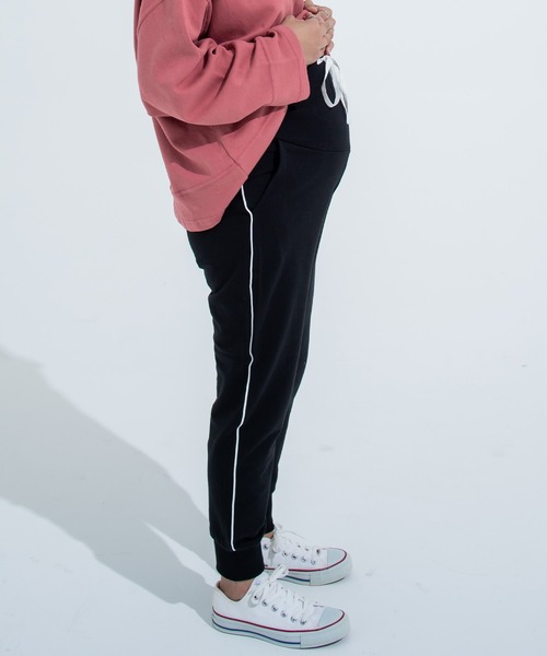 CHOCOA（チョコア）の「ライン紐付パンツ（マタニティウェア/グッズ・レディース・ブラック・FREE）」の8枚目の写真