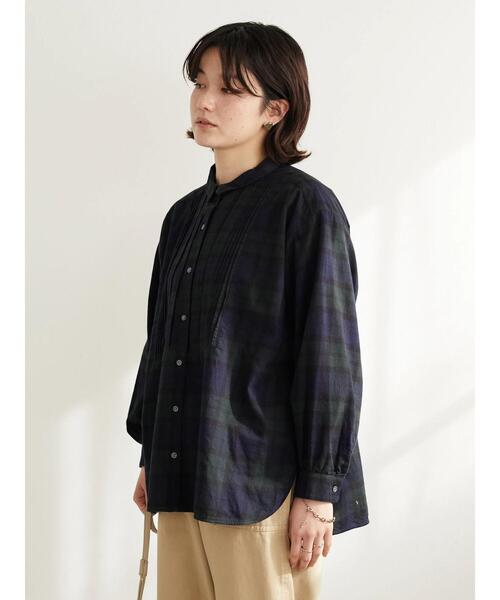 CRAFT STANDARD BOUTIQUE(クラフトスタンダードブティック)の「ピンタックシャツ *(シャツ/ブラウス・レディース・チャコールグレー/アイボリー/グリーン系その他/チェック/ブルー系その他4・FREE)」の13枚目の写真