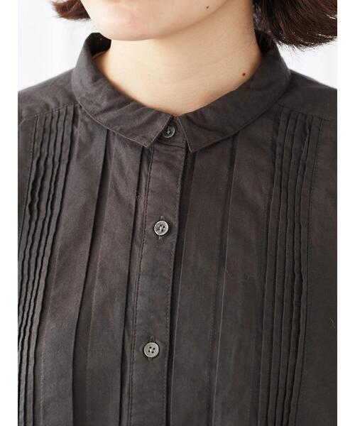 CRAFT STANDARD BOUTIQUE(クラフトスタンダードブティック)の「ピンタックシャツ *(シャツ/ブラウス・レディース・チャコールグレー/アイボリー/グリーン系その他/チェック/ブルー系その他4・FREE)」の16枚目の写真