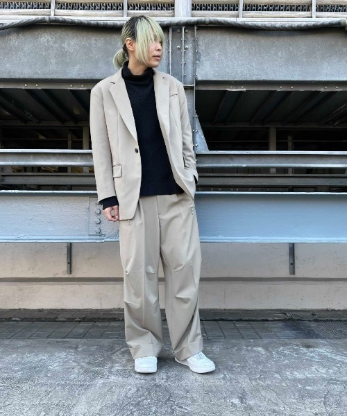 DANKE SCHON（ダンケシェーン）の「DankeSchon/ダンケシェーン/ジップパンツ（スラックス・メンズ・ブラック/ベージュ・MEDIUM/LARGE）」の11枚目の写真