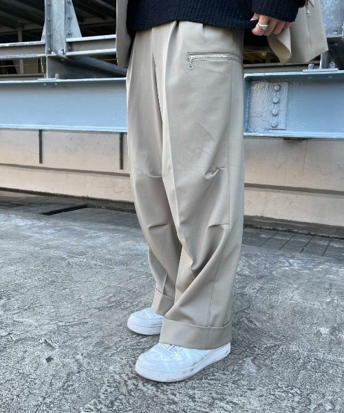 DANKE SCHON（ダンケシェーン）の「DankeSchon/ダンケシェーン/ジップパンツ（スラックス・メンズ・ブラック/ベージュ・MEDIUM/LARGE）」の8枚目の写真