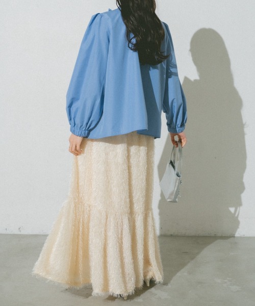 VANNIE U（ヴァニーユー）の「ダブルボウタイブラウス/前後2WAY着用可能/ボウタイアレンジでマルチWAYに（シャツ/ブラウス・レディース・ホワイト/ブルー/チェック・FREE）」の20枚目の写真