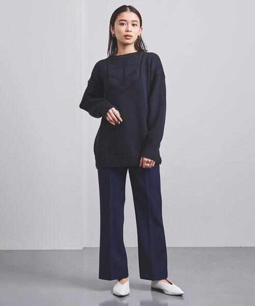 UNITED ARROWS（ユナイテッドアローズ）の「＜UNITED ARROWS＞W フレア パンツ G（その他パンツ・レディース・ネイビー/ライトグレー/シャーベット・38/34/36/40）」の3枚目の写真