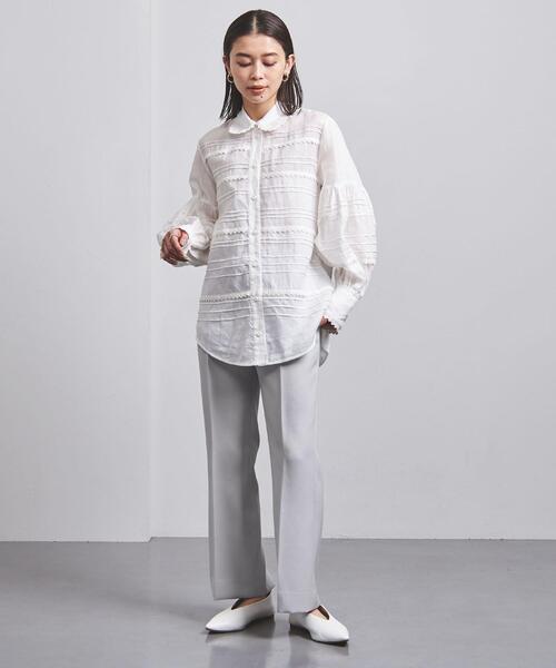 UNITED ARROWS（ユナイテッドアローズ）の「＜UNITED ARROWS＞W フレア パンツ G（その他パンツ・レディース・ネイビー/ライトグレー/シャーベット・38/34/36/40）」の8枚目の写真