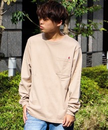 ヘビーウエイトライオン刺繍ポケロンTEE