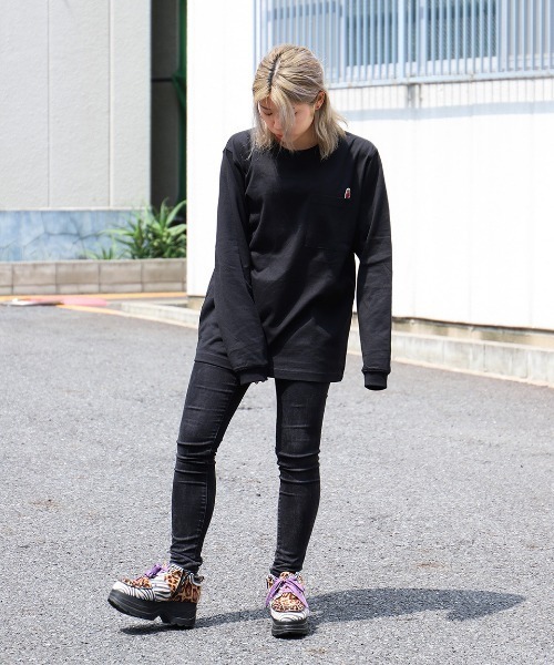 NESTA BRAND(ネスタブランド)の「ヘビーウエイトライオン刺繍ポケロンTEE(Tシャツ/カットソー・メンズ・ホワイト/ブラック/ベージュ・M/L/XXL/XL)」の7枚目の写真