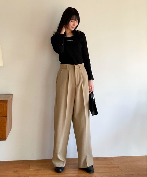 EPIMI E'PIMMY(エピミエピミー)の「アソートボートネックプルオーバー(Tシャツ/カットソー・レディース・ブラック/オフホワイト/ホワイト×ブラック・MEDIUM)」の10枚目の写真