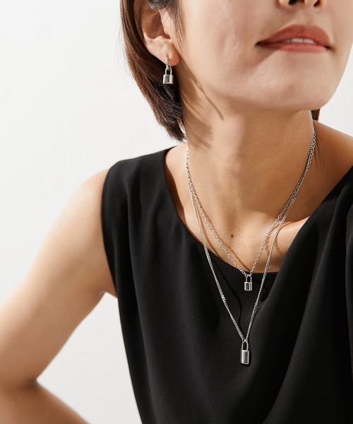 ear PAPILLONNER（イアパピヨネ）の「ステンレスパドロックピアス（ピアス（両耳用）・レディース・シルバー/ゴールド・FREE）」の7枚目の写真