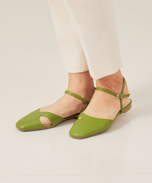 Au BANNISTER | スクエアトゥ ストラップパンプス(サンダル)