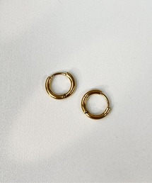 【金属アレルギー対応】 ワンタッチ シンプル フープピアス / サージカルステンレス 316L