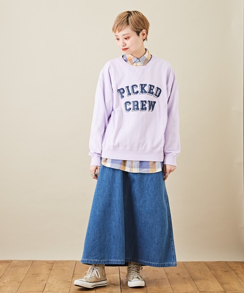 CUBE SUGAR(キューブシュガー)の「空紡糸 レギュラーカラー 長袖 チェックシャツ(シャツ/ブラウス・レディース・ベージュ/グリーン/マルチ/ラベンダー・M)」の14枚目の写真