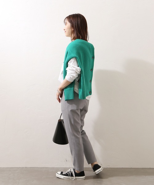 JOURNAL STANDARD（ジャーナルスタンダード）の「《追加》ウールライクストレッチパンツ◆3（その他パンツ・レディース・ブラック/ネイビー/グレー・40/38/36）」の5枚目の写真