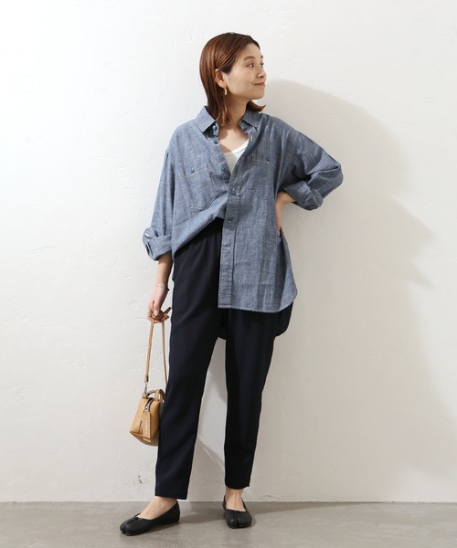 JOURNAL STANDARD（ジャーナルスタンダード）の「《追加》ウールライクストレッチパンツ◆3（その他パンツ・レディース・ブラック/ネイビー/グレー・40/38/36）」の8枚目の写真