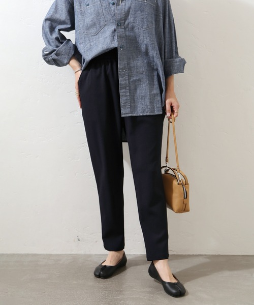 JOURNAL STANDARD（ジャーナルスタンダード）の「《追加》ウールライクストレッチパンツ◆3（その他パンツ・レディース・ブラック/ネイビー/グレー・40/38/36）」の10枚目の写真