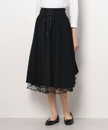 axes femme POETIQUE | バックフリルレースアップＳＫ(スカート)