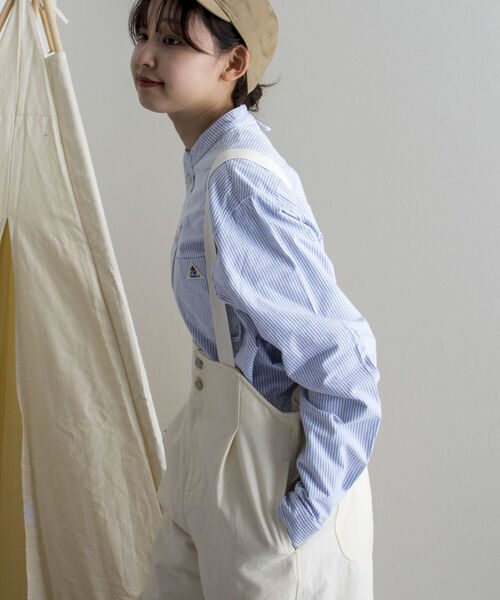 GEVACO(ゲバコ)の「【GEVACO/ゲバコ】バンドカラーOX ロングスリーブシャツ(シャツ/ブラウス・メンズ・ブルー系その他3/オフホワイト/ネイビー・SMALL/MEDIUM/LARGE)」の6枚目の写真