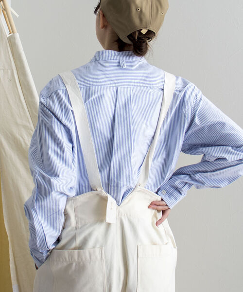 GEVACO(ゲバコ)の「【GEVACO/ゲバコ】バンドカラーOX ロングスリーブシャツ(シャツ/ブラウス・メンズ・ブルー系その他3/オフホワイト/ネイビー・SMALL/MEDIUM/LARGE)」の7枚目の写真