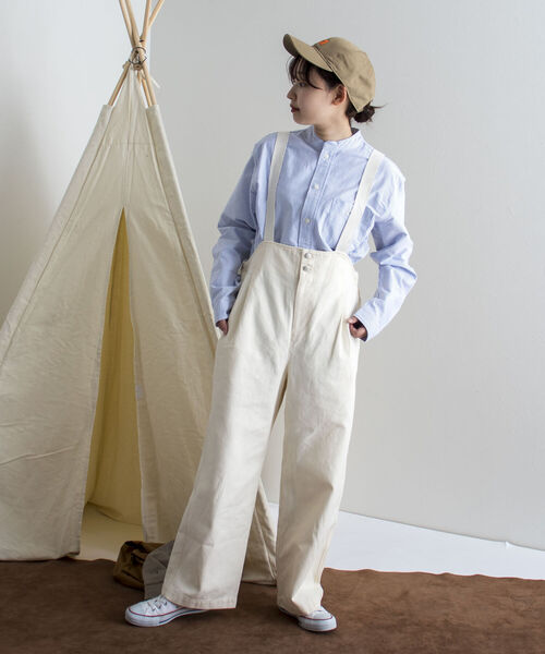 GEVACO(ゲバコ)の「【GEVACO/ゲバコ】バンドカラーOX ロングスリーブシャツ(シャツ/ブラウス・メンズ・ブルー系その他3/オフホワイト/ネイビー・SMALL/MEDIUM/LARGE)」の8枚目の写真